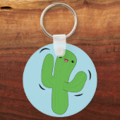 Cute kawaii dancing cactus keychain キーホルダー (正面)