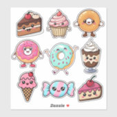 Cute Kawaii Desserts シール (シート)