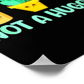 Cute Kawaii Do Not Hug I'm Not A Hugger Cactus ポスター (角)