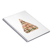 Cute Kawaii Dog Christmas Tree – Funny Holiday Pet ノートブック (右側)