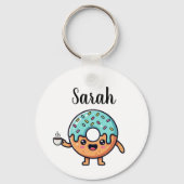 Cute Kawaii Donut Lovers Personalized Keychain キーホルダー (裏面)