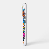 Cute Kawaii Drip Monster Pattern iPhone 16 case 16ケース (左側面)