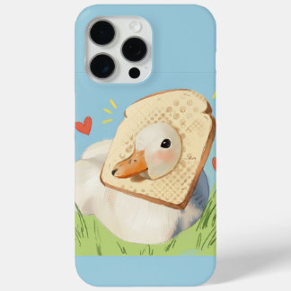 Cute Kawaii Duck with Bread Head iPhone 15 Pro Maxケース