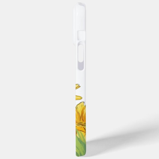 Cute Kawaii Duck with Yellow Flowers Case-Mate iPhoneケース (裏面 / 左)