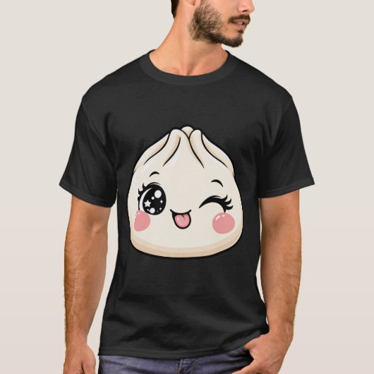Cute Kawaii Dumpling Face Halloween Costume Tシャツ (正面)