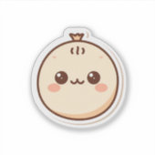 Cute Kawaii Dumpling Sticker | Adorable Cartoon Fo シール (正面)