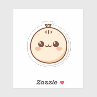 Cute Kawaii Dumpling Sticker | Adorable Cartoon Fo シール