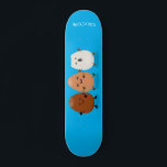 Cute kawaii eggs funny cartoon illustration スケートボード<br><div class="desc">These cute eggs crack me up! Egg humor drawn in fun kawaii cartoon style!</div>