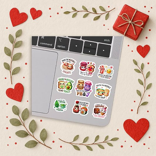 Cute Kawaii Food Pair Pun Sheet シール