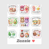 Cute Kawaii Food Pair Pun Sheet シール (シート)