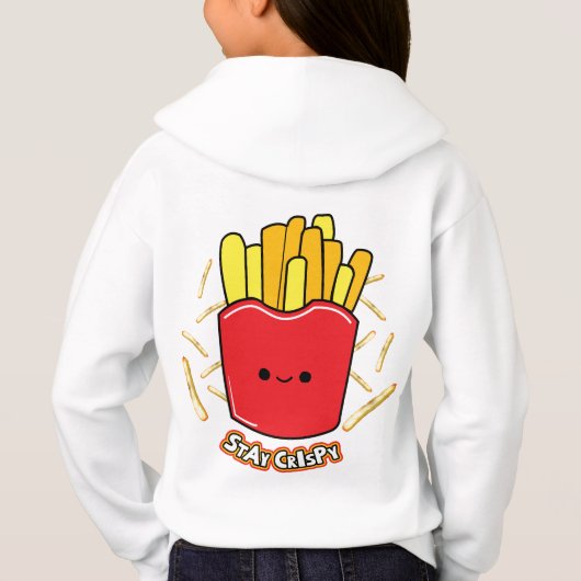 Cute Kawaii French Fries “Stay Crispy” KidsT-Shirt (裏面)