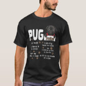 Cute Kawaii Funny Black Pug Dog Rules Gifts Tシャツ (正面)
