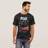 Cute Kawaii Funny Black Pug Dog Rules Men Women Ki Tシャツ (正面フル)