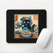 Cute Kawaii Gamer Cat Funny Ramen Japanese Cat Gam マウスパッド (マウス)