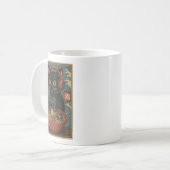 Cute Kawaii Gamer Cat Funny Ramen Retro Japanese C コーヒーマグカップ (正面左)