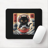 Cute Kawaii Gamer Cat Funny Ramen Retro Japanese C マウスパッド (マウス)
