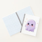 Cute Kawaii Ghost Notebook | Aesthetic Halloween ノートブック (内部)