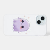 Cute Kawaii Ghost Phone Case | Pastel Halloween iPhone 15ケース (裏面横)