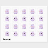 Cute Kawaii Ghost Sticker | Halloween Aesthetic スクエアシール (シート)