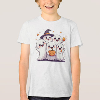 Cute Kawaii Ghosts Halloween T-Shirt  トライブレンドＴシャツ