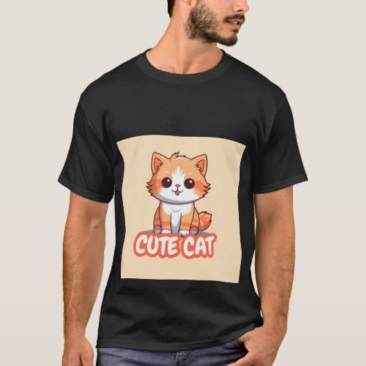 Cute Kawaii Ginger Cat Hugging Gift Box  ✨🎁 Tシャツ (正面)