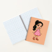 Cute Kawaii Girl Sticker ノートブック (内部)