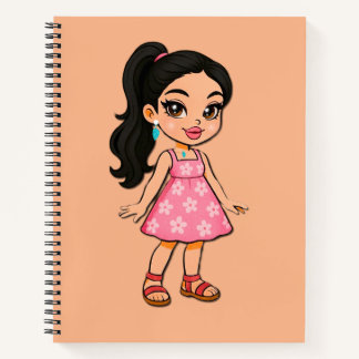 Cute Kawaii Girl Sticker ノートブック