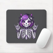 Cute Kawaii Goth Girl Skeleton Punk-goth Alternati マウスパッド (マウス)