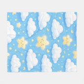 Cute Kawaii Graphic フリースブランケット (正面(横))