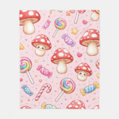 Cute Kawaii Graphic フリースブランケット (正面)