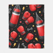 Cute Kawaii Graphic フリースブランケット (正面)