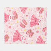 Cute Kawaii Graphic フリースブランケット (正面(横))