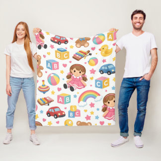 Cute Kawaii Graphic フリースブランケット