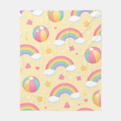 Cute Kawaii Graphic フリースブランケット (正面)