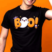 Cute Kawaii Halloween “BOO!” Ghost Tシャツ