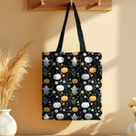 Cute Kawaii Halloween Fairy and Pastel Pumpkins トートバッグ