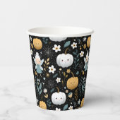 Cute Kawaii Halloween Fairy and Pastel Pumpkins 紙コップ (裏面)