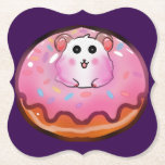 Cute Kawaii Hamster in Pink Frosted Donut Art ペーパーコースター<br><div class="desc">Satisfy your sweet tooth with this incredibly cute hamster and donut design! The artwork showcases a cheerful little hamster peeking out from the hole of a huge, glossy pink donut complete with colorful sprinkles. This fun, kawaii-style illustration is perfect for children's clothing, sweet birthday party invitations, cute stickers, or as...</div>
