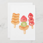 Cute Kawaii Hand-drawn Tanghulu 招待状 (正面/裏面)