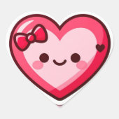 Cute Kawaii Heart Valentine Stickers ハートシール (正面)