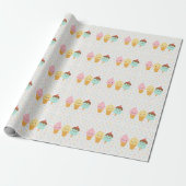 Cute Kawaii Ice Cream Party Wrapping Paper ラッピングペーパー (アンロールド)