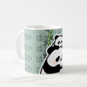 Cute Kawaii Japanese Panda Mug コーヒーマグカップ (正面左)