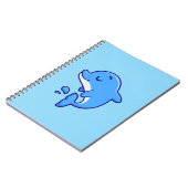 Cute Kawaii Jumping Dolphin Minimalist Illustratio ノートブック (左側)