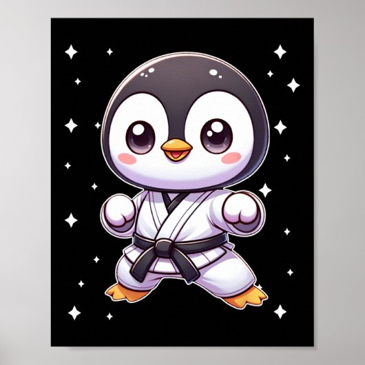 Cute Kawaii Karate Penguin Martial Arts 1  ポスター (正面)