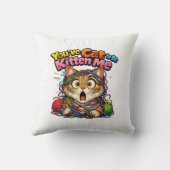 Cute Kawaii Kitten Cat Throw Pillow クッション (裏面)