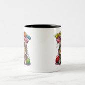 Cute Kawaii Kitten Cat Two-Tone Mug ツートーンマグカップ (中央)