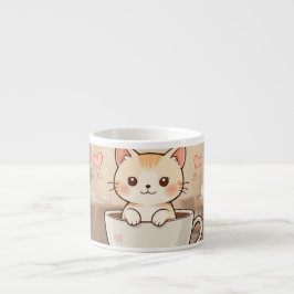 Cute Kawaii Kitten Coffee Mug | Adorable Cat Lover エスプレッソカップ