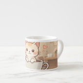 Cute Kawaii Kitten Coffee Mug | Adorable Cat Lover エスプレッソカップ (正面右)