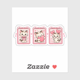 Cute Kawaii Kitten Love Sticker シール