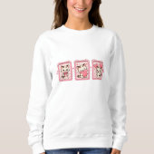 Cute Kawaii Kitten Love Sweatshirt スウェットシャツ (正面)